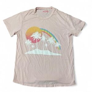 Show me your mumu Graphic Tee with Palm Trees and Rainbow